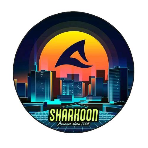 SHARKOON SFM11 RETRO MOUSEPAD TAPPETINO GAMING DIAMETRO 120CM SPESSORE 5MM BASE ANTISCIVOLO POLIESTERE