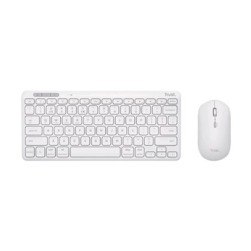 TRUST LYRA KIT TASTIERA E MOUSE RF + BLUETOOTH OTTICO 1.200 DPI USB-A LAYOUT ITALIA WHITE
