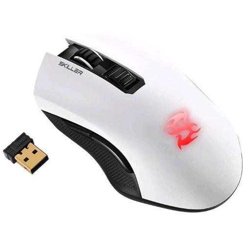 SHARKOON SKILLER SGM3 MOUSE GAMING RGB OTTICO DUAL MODE WIRELESS E CAVO BIANCO
