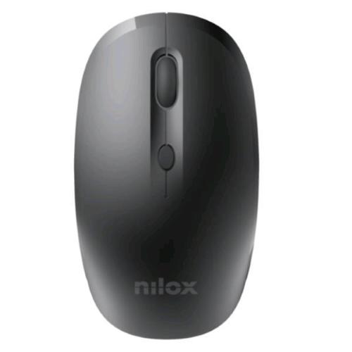 NILOX MOUSE OTTICO RICARCABILE WIRELESS 4 PULSANTI 3.200 DPI NANO RICEVITORE USB-C NERO