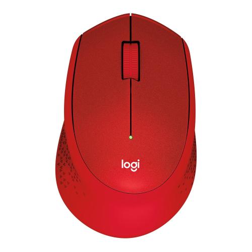 LOGITECH M330 SILENT PLUS MOUSE WIRELESS MECCANICO 1.000 DPI MANO DESTRA COLORE ROSSO