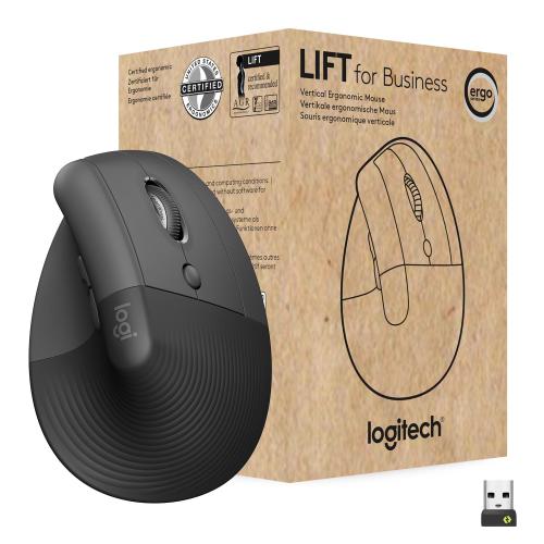 LOGITECH LIFT VERTICAL ERGONOMIC MOUSE MOUSE VERTICALE ERGONOMICO WIRELESS 6 PULSANTI CON RICEVITORE USB GRAPHITE