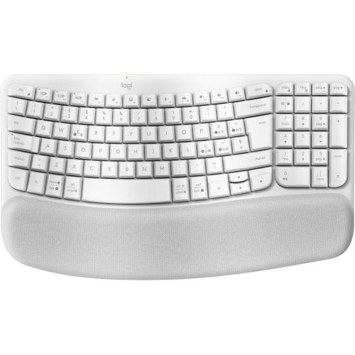 LOGITECH WAVE KEYS TASTIERA ERGONOMICA RF SENZA FILI 2.4GHz + BLUETOOTH QWERTY ITALIANO BIANCO