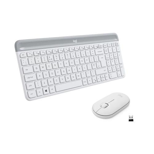 LOGITECH COMBO MK470 SET TASTIERA SLIM + MOUSE WIRELESS BIANCO