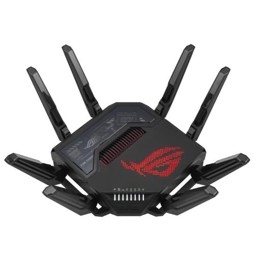 ASUS ROG RAPTURE GT-BE98 ROUTER WIRELESS 10 GIGABIT ETHERNET QUAD-BAND 2.4 GHz / 5 GHz-1 / 5 GHz-2 / 6 GHz WI-FI 7 MU-MIMO AiMesh NERO
