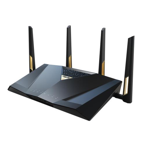 ASUS RT-BE88U ROUTER WIRELESS 10 GIGABIT ETHERNET WI-FI 7 DUAL-BAND 9 PORTE LAN RJ-45 SLOT SFP+ NERO/GRIGIO