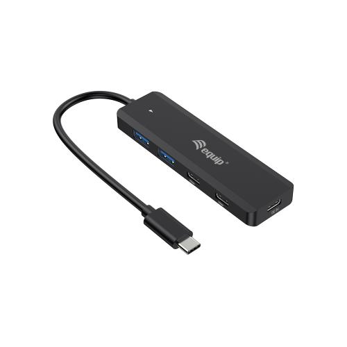 EQUIP HUB USB-C 4 PORTE AUTOALIMENTATO - 2 x USB-A 3.2 GEN 1 + 2 x USB-C NERO