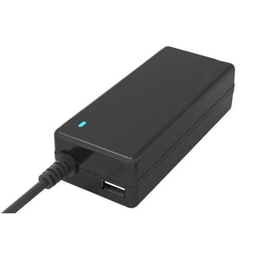ITEK ITNBAE65 ALIMENTATORE UNIVERSALE PER NOTEBOOK 65W CON 12 CONNETTORI PORTA USB 5V1A 100/240VAC 15/20VDC BLACK