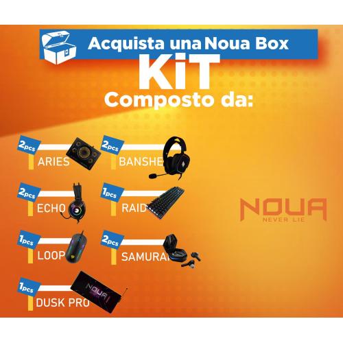 BOX NOUA TASTIERA MOUSE CUFFIA EAR TAPPETINO SUPPORTO NB BOX PROVAMI