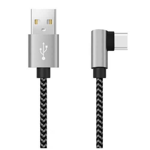 Cavo USB A Maschio 2.0 / USB-C&trade; Maschio Angolato 2A 2 m Alluminio