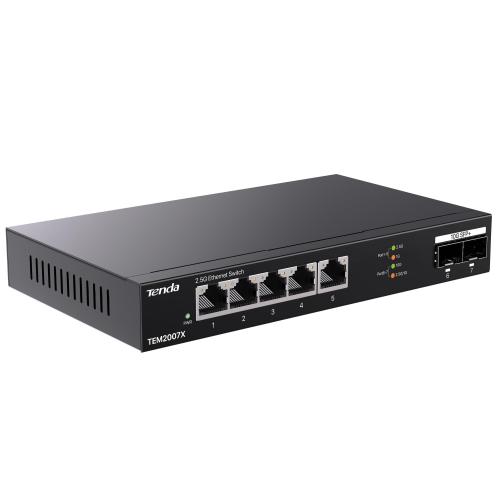 TENDA TEM2007X SWITCH 5 PORTE 2.5Ge + 2 PORTE 10G SFP DESKTOP