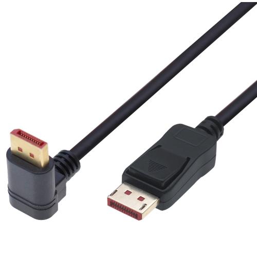 Cavo Audio/Video DisplayPort 1.4 8K M/M Angolato 90&deg; 3 metri Nero
