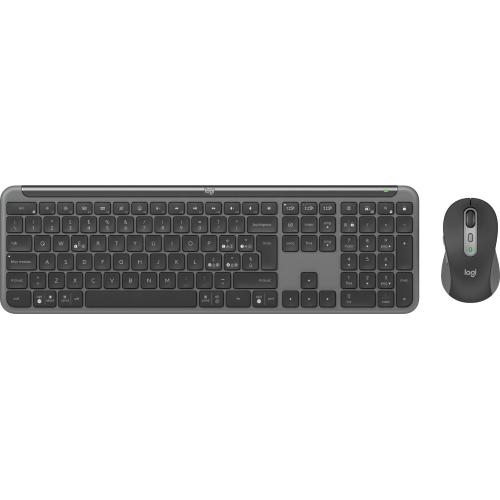 LOGITECH MK950 SIGNATURE SLIM WIRELESS TASTIERA E MOUSE KIT CON DI DIGITAZIONE SILENZIOSI, SWITCH TRA TRE DISPOSITIVI, BLUETOOTH, PIÙ SISTEMI OPERATIVI, WINDOWS, MAC, LAYOUT ITALIANO QWERTY, GRAFITE