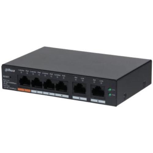 DAHUA DH-CS4006-4GT-60 SWITCH DI RETE GESTITO L2 6 PORTE RJ-45 POE 10/100/1000Mbps FULL DUPLEX BLACK