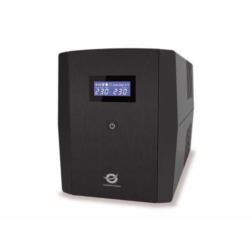 CONCEPTRONIC ZEUS08E UPS 900W 1500VA 1xUSB 6 PRESE AC ACCOPPIATORE C13 BLACK
