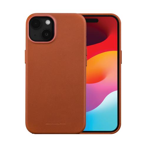 DBRAMANTE 1928 ROSKILDE APPLE iPHONE 15 PLUS CUSTODIA IN IN PELLE COMPATIBILE CON MAGSAFE COLORE CUOIO