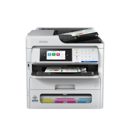 EPSON WORKFORCE PRO EM-C800RDWF STAMPANTE MULTIFUNZIONE INK JET A COLORI A4 WI-FI DUPLEX SCANNER PIANO E ADF FAX A COLORI 33.6 Kbps CASSETO 330 FOGLI GIGABIT LAN USB 35ppm BIANCO