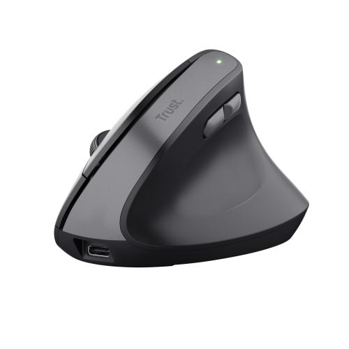 TRUST TM-270 MOUSE ERGONOMICO WIRELESS OTTICO VETICALE MANO DESTRA RF 2.4GHz 800-2400 DPI NERO
