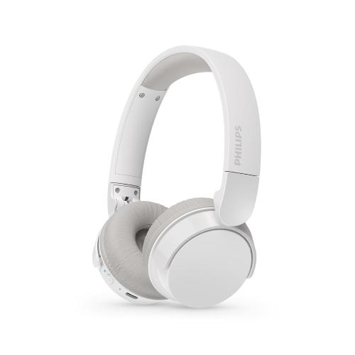 PHILIPS TAH3209WT CUFFIA OVER-EAR WIRELESS BLUETOOTH CON MICROFONO MUSICA E CHIAMATE ISOLAMENTO ACUSTICO PASSIVO FINO A 25 ORE DI RIPRODUZIONE BIANCO