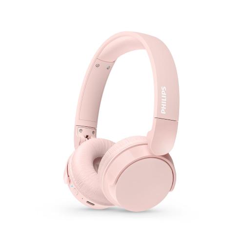 PHILIPS TAH4209PK CUFFIA OVER-EAR WIRELESS BLUETOOTH CON MICROFONO CHIAMATE E MUSICA ISOLAMENTO ACUSTICO PASSIVO BASSI DINAMICI USB-C ROSA