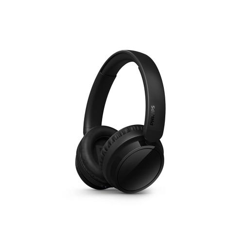 PHILIPS TAH5209BK CUFFIE ON-EAR WIRELESS BLUETOOTH LEGGERE CON ISOLAMENTO ACUSTICO PASSIVO 65 ORE DI RIPRODUZIONE SUONO NATURALE CHIAMATE CHIARE BASSI DINAMICI PIEGHEVOLI USB-C NERO