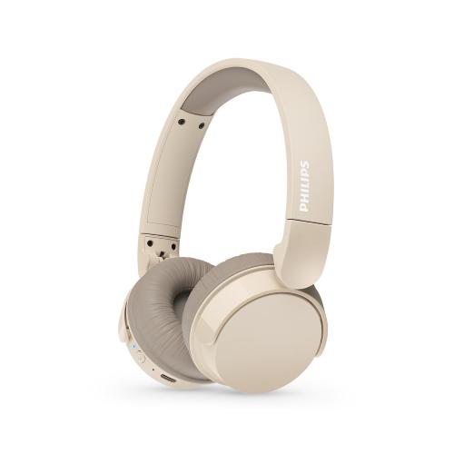 PHILIPS TAH3209BG CUFFIA OVER-EAR WIRELESS BLUETOOTH CON MICROFONO MUSICA E CHIAMATE ISOLAMENTO ACUSTICO PASSIVO FINO A 25 ORE DI RIPRODUZIONE BEIGE