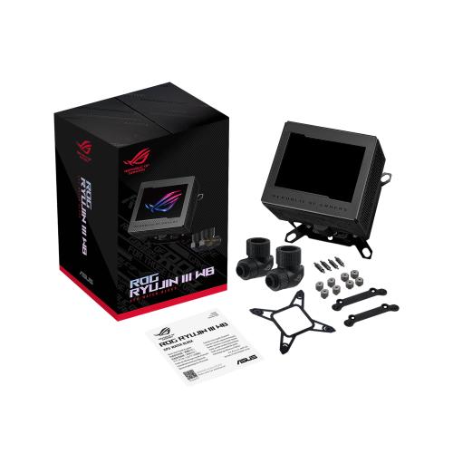ASUS ROG RYUJIN III WB DISSIPATORE A LIQUIDO IN LEGA DI RAME SCHERMO LCD 3.5" VENTOLA VR INTEGRATA RACCORDI ROG