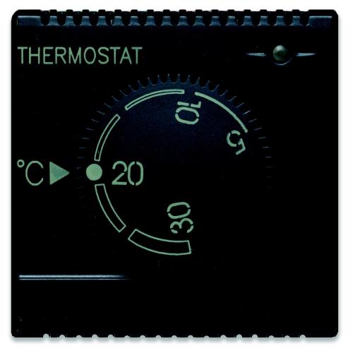 Tekla S44 Termostato Elettronico con Manopola 230V NA+NC 5A 2 Moduli Grigio Opaco