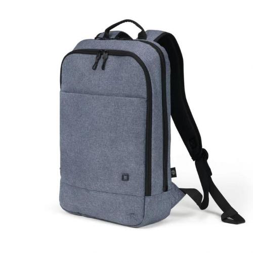DICOTA ECO SLIM MOTION ZAINO PER NOTEBOOK DA 15.6" IN PET TASCHE INTERNE E TASCA FRONTALE CINTURA PER TROLLY SCHIENALE ERONOMICO BLU DENIM