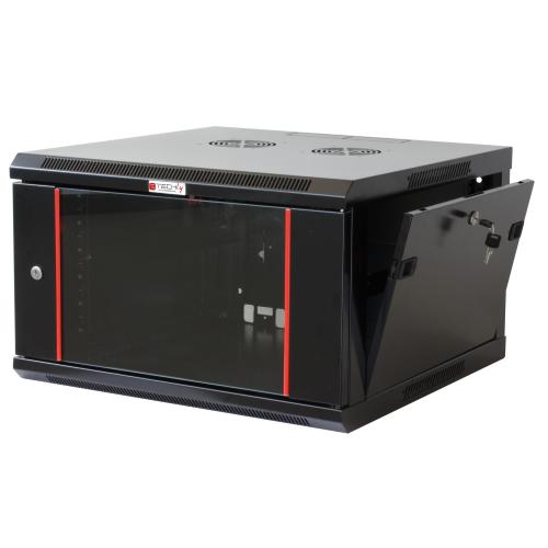 Armadio Rack 19'' a muro 9 unit&agrave; sezione unica prof. 450mm Nero