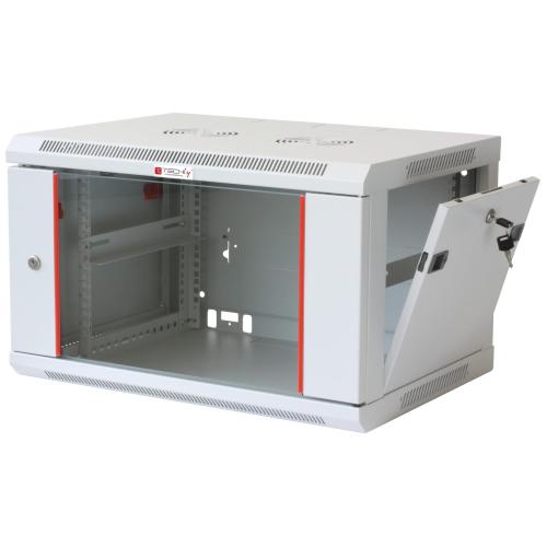 Armadio Rack 19'' a muro 12 unit&agrave; sezione unica prof. 450mm Grigio