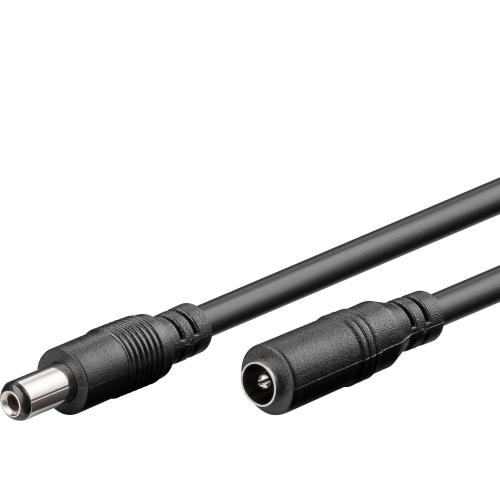 Cavo Prolunga di Alimentazione DC 2.1 mm 3 metri Nero