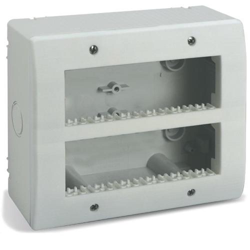 Contenitore Autoportante IP40 S44 per Minicanali 12 Moduli (6+6) Bianco