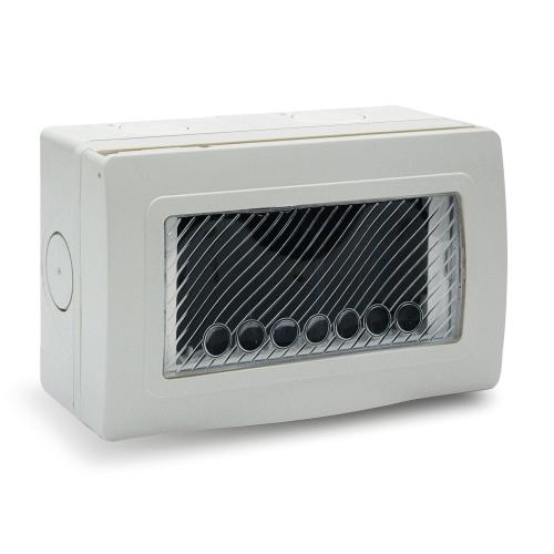 Contenitore Autoportante Stagno IP55 per Tubo Sportello con Membrana Cedibile 4 Moduli Bianco