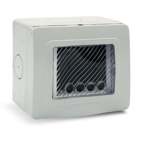 Contenitore Autoportante Stagno IP55 per Tubo Sportello con Membrana Cedibile 3 Moduli Bianco