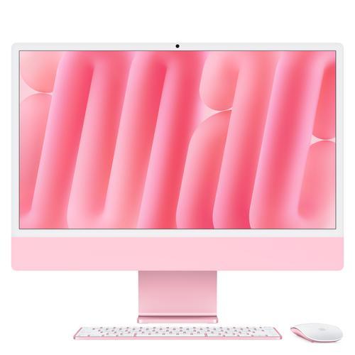 APPLE iMAC 2024 24" RETINA DISPLAY 4.5K ALL IN ONE 23.5" CHIP APPLE M4 CPU 10-CORE GPU 10 CORE RAM 24GB SSD 512GB WI-FI 6E-GIGABIT LAN ITALIA ROSA