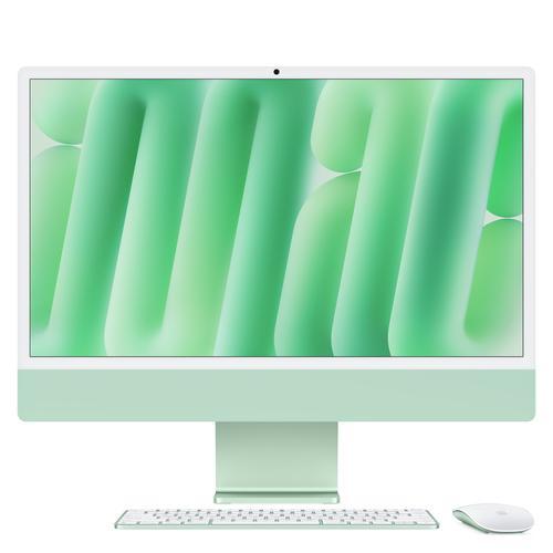 APPLE iMAC 2024 24" RETINA DISPLAY 4.5K ALL IN ONE 23.5" CHIP APPLE M4 CPU 10-CORE GPU 10 CORE RAM 16GB SSD 256GB WI-FI 6E-GIGABIT LAN ITALIA VERDE