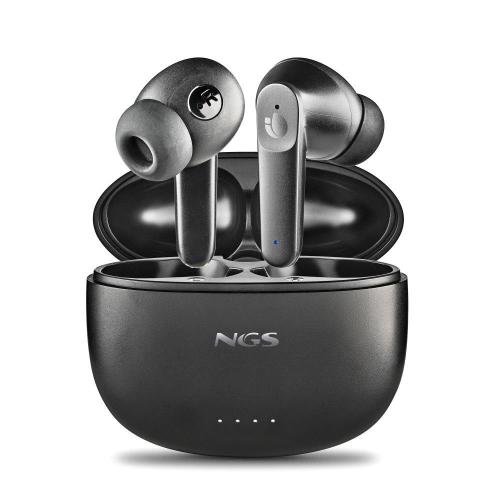 NGS ARTICA HUSH CUFFIE WIRELESS CON ANC, ENC, 16H DI AUTONOMIA MICROFONO CONTROLLO TOUCH BLUETOOTH 5.3 DOCKING STATION USB-C DESIGN ERGONOMICO E CUSCINETTI REGOLABILI NEROi