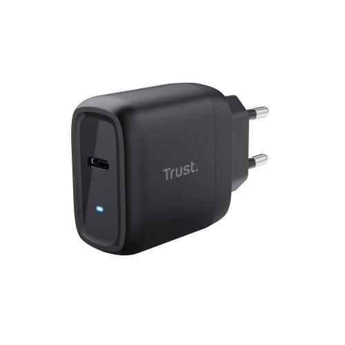 TRUST MAXO CARICABATTERIE DA RETE USB-C 45W RICARICA RAPIDA 1xUSB-C + CAVO USB-C 2MT NERO