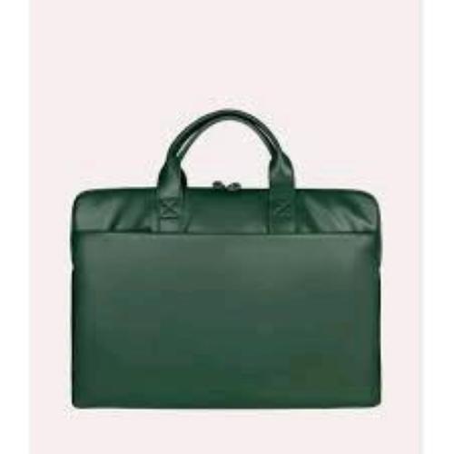 TUCANO ISOTTA BORSA SUPERSLIM PER NOTEBOOK DA 15.6" E MACBOOK PRO 16" IN PU EFFETTO PELLE TASCA ESTERNA CON TRACOLLA VERDE