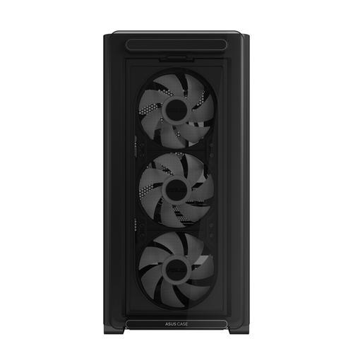 ASUS A23 PLUS TG ARGB BLACK CASE MICRO-ATX, SUPPORTO PER SCHEDE MADRI CON CONNETTORI NASCOSTI, RADIATORI DA 360mm E SCHEDE GRAFICHE DA 380mm 4 VENTOLE ARGB PREINSTALLATE NERO