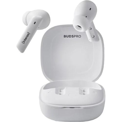 INTENSO BUDS PRO T512HAE CUFFIE AURICOLARI STEREO IN-EAR TRUE WIRELESS BLUETOOTH CON CANCELLAZIONE ATTIVA DEL RUMORE ENC IPX4 CHIAMATE E MUSICA USB-C BIANCO