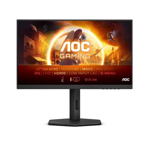 AOC 27G4X GAMING 27" LED FULL HD IPS 300 CD/mq 1000:1 HDR10 1ms 180Hz 2 x HDMI 1 x DISPLAYPORT NERO