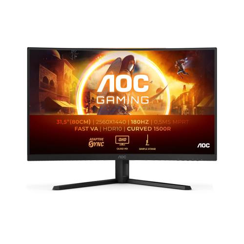 AOC G4 32" LED VA CURVO HDR FORMATO 16:9 CONTRASTO 3.500:1 2xHDMI 1xDISPLAY PORT NERO/GRIGIO