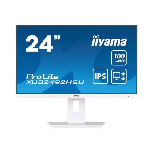IIYAMA PROLITE XUB2492HSU-W6 23.8" LED FULL HD IPS 250 CD/mq 1300:1 0.4ms 100Hz ALTOPARLANTI HDMI DISPLAYPORT BIANCO