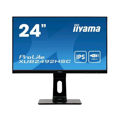 IIYAMA PROLITE XUB2492HSC-B1 23.8" LED IPS FULL HD 16:9 75Hz 4MS FLICKER-FREE BLUE LIGHT HUB USB HDMI DISPLAYPORT ALTOPARLANTI INCORPORATI NERO