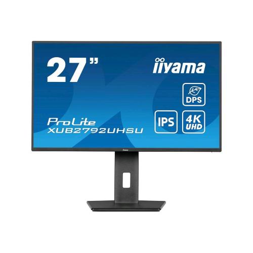 IIYAMA PROLITE XUB2792UHSU-B6 27" LED ULTRA HD 4K IPS 3840 x 2160 350 CD/mq 4ms 60Hz ALTOPARLANTI HDMI DISPLAYPORT USB-C NERO