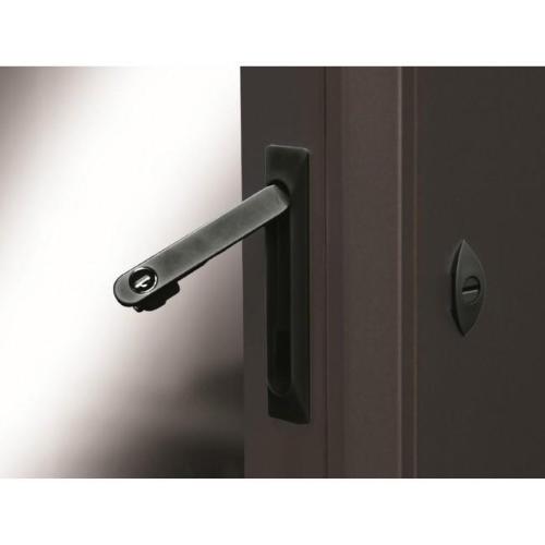 Maniglia Girevole per Porta Armadi Rack Nera