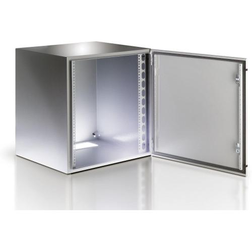 Armadio Rack 19'' a muro 13U grigio IP65 porta vetro prof. 400 mm