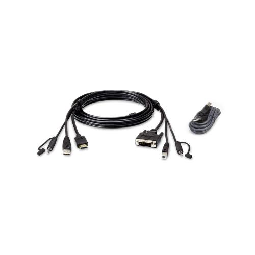 Kit cavo KVM di sicurezza USB da HDMI a DVI-D da 1,8m, 2L-7D02DHX2